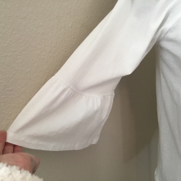 Michael Kors White Blouse 3/4 length belll sleeves - Picture 5 of 12